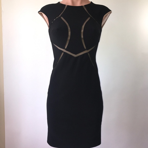 INC International Concepts Dresses & Skirts - INC Black & Tan Dress Cap Sleeve -Size OP